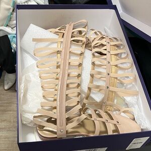 Bundle Stuart Weitzman Over-the-Knee Leather Boots in color ADOBE